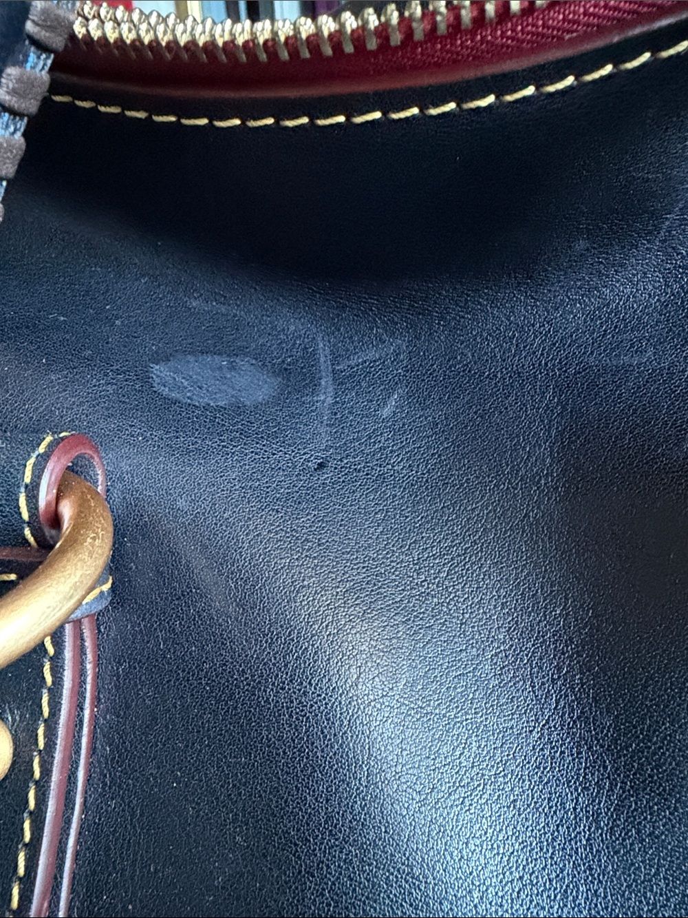 Dooney & Bourke Florentine Satchel- Navy - Picture 4 of 14